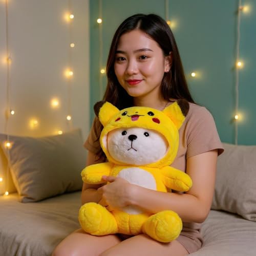 Image of HUG 'n' FEEL SOFT TOYS Hoodie Teddy Bear 45 CM Plush Soft Toy for Kids Boys Girls | Cute Stuffed Animal Teddy | Hugging Pillow Birthday Gift & Room Decor