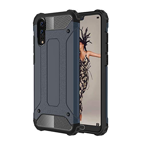 DEVMO Phone Case Compatible with Huawei P20 Hard Plastic Shell Case/Shockproof Hard Bumper/Protective Cover Dark Blue