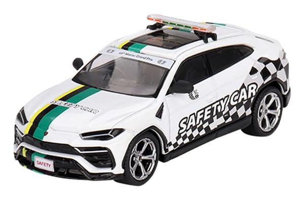 Mini GT x MiJo Exclusives 1/64 Lamborghini Urus 2022 Macau Grand Prix Official Safety Car Right Handle, Finished Product