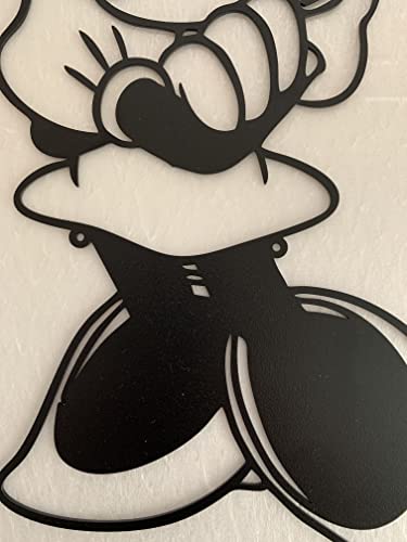 Franjohnsonhouse Personalized Minnie Mouse Metal Sign Minnie Mouse Silhouette Custom Name Metal Wall Art Hanging Plaque Gift For Kids Baby Room Decor Nursery Home Decorations Birthday Gift (Design 2) #TOP4