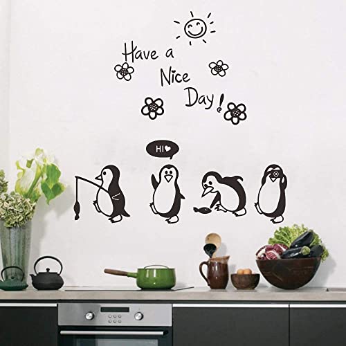 Vinilos decorativos de pingüino con frase inspiradora 34x33 miniatura 4