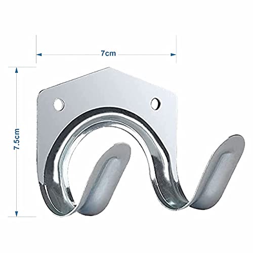 Garage DIY Tool Hooks Pack of 5 Galvanised Tools Storage Organizer Set Heavy Duty Wall Mount Hanger for Sheds Garden Workshop Farm Warehouse Workbench Offices Forks Shovels Rakes Brooms Holder - Image 3