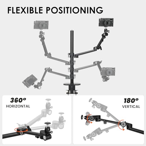 Image of TARION 19 inch Modular Desktop Camera Arm DSLR Mount Titanrig Arm Z