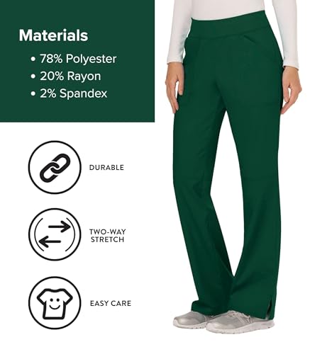 Image of Cherokee Women Scrub Pant with Straight Leg Pull-on Pant Medical Bottom with 4 Pocket & 2-Way Stretch Fabric - WW110