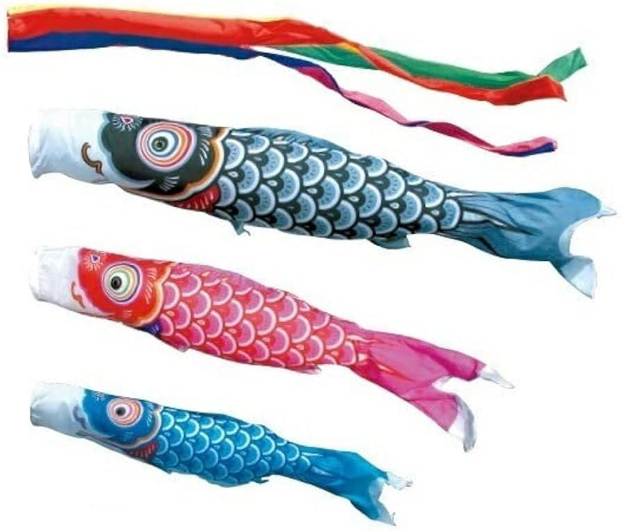 Amazon | 徳永 鯉のぼり 庭園用 にわデコセット 1.5m鯉3匹 友禅鯉 五色