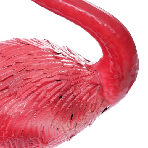 Image of 3 Pack Flamingo Ornament,Flamingo Garden Statues and Sculptures,Metal Birds Yard Art Outdoor Statue, Red Pink Flamingo Lawn Ornaments for Home, Patio, Backyard Decor