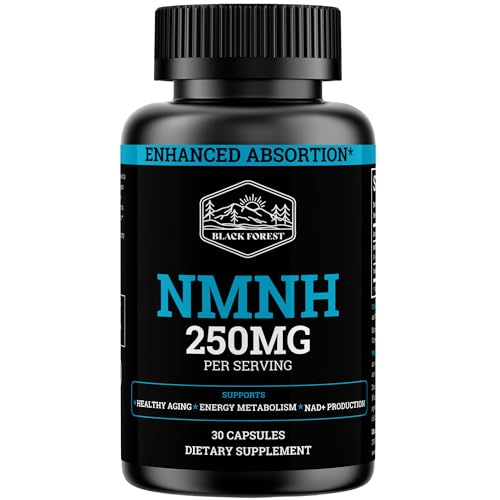NMNH Supplement 250MG Pure Dihydro-Nicotinamide Mononucleotide (NMN Supplement Alternative with Bioperine® For 3X The Bioavailability) NAD Supplement to Boost NAD+ Levels For Anti-Aging & Energy