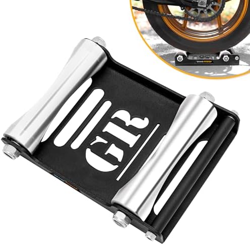 GRAND PITSTOP Motorcycle Wheel Cleaning Stand - Paddock Stand Replacement - Wheel Roller Stand for tire Cleaning & Chain Lubrication - Groller Large (Bikes < 600 lb & Tire Width <240 mm)