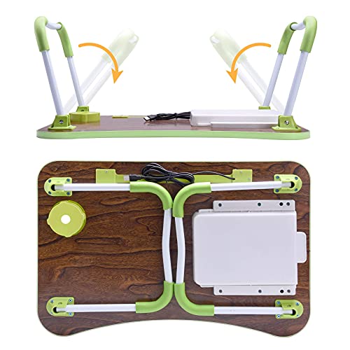 Slendor Laptop Desk Laptop Bed Stand Foldable Laptop Table Folding Breakfast Tray Portable Lap Standing Desk Reading And Writing Holder With Drawer For Bed Couch Sofa Floor #TOP6