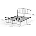 Zinus Heidi Bett 140x200 cm - Höhe 31cm mit Stauraum unter dem Bett - Metall Plattform Bettgestell mit Kopfteil und Fußteil - Schwarz