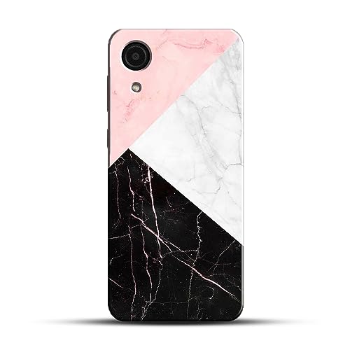 Image of COLORflow Back Cover Compatible with Samsung Galaxy A03 Core | Beautiful Black White Pink Marble | Designer Printed Hard CASE Bumper Back Cover Compatible with Samsung Galaxy A03 Core
