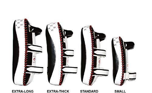Fairtex Curved MMA Muay Thai Pads for Punching, Blocking, Kicking,Punch, Hitting |Light Weight & Shock Absorbent Boxing Mitts | Extra Padding for Sparring - Black/Yelloe(Long, Pair) - Thumbnail 2
