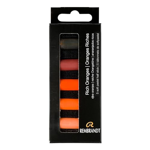 Rembrandt Professional Soft Pastel Set - Aranci Ricchi, 5 Pastelli Medi Di Alta Qualità, Olanda - 6