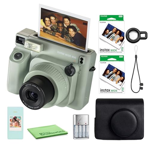 Image of Fujifilm Instax Wide 400 Instant Film Camera Bundle with Fuji Instax-Wide Instant Film (40 Sheets) + Carrying Case + Photo Album + More