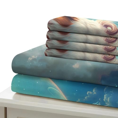 Parure de couette cochon d'inde lit simple 140x200 microfibre 3D fille