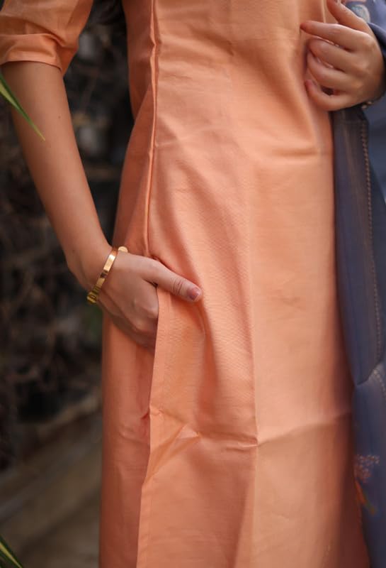 Image of Sun Fashion And Lifestyle Women's Roman Silk Stitched Printed Aline Long Kurta Sets for Women