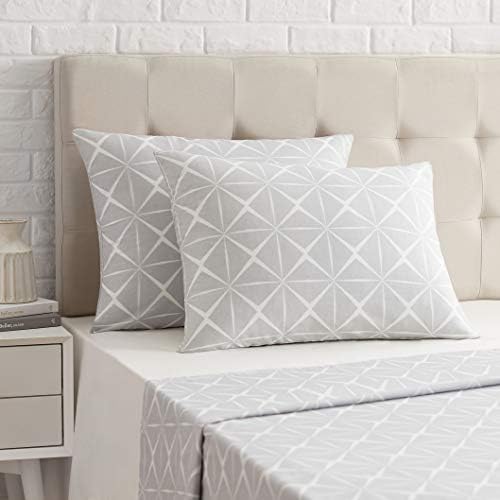 Amazon Basics Sateen Pillowcase - 50 x 80 cm x 2, Multi-Stripe