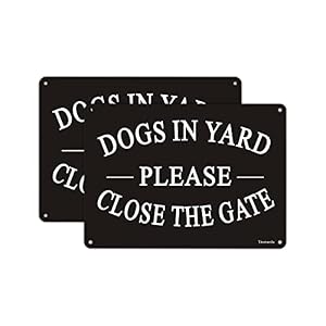 Yuntarda Hunde im Garten Schild 2er Set