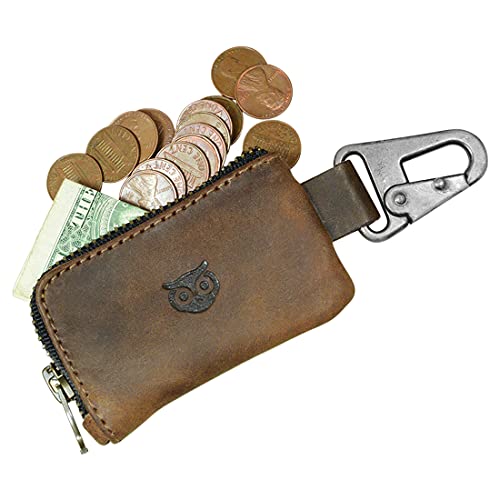 Hide & Drink, Car Key Holder & Coin Purse For Belt Loop Handmade From Full Grain Leather - Bourbon Brown #TOP15