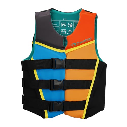 Owntop Swim Vest Youth 50-90 lbs Neoprene Swim Jacket Kids Adjustable Straps Buckles Lightweight Swimming Training Boating Kayak Water Sports (Multi-Color M)