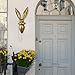 Enjoyonger Rabbit Head Wall Mount 15 inchs Rigid Foam Materials Gold Rabbit Wall Decor Lightweight Gold Animal Heads for Wall Maximalist Gallery Wall Decor