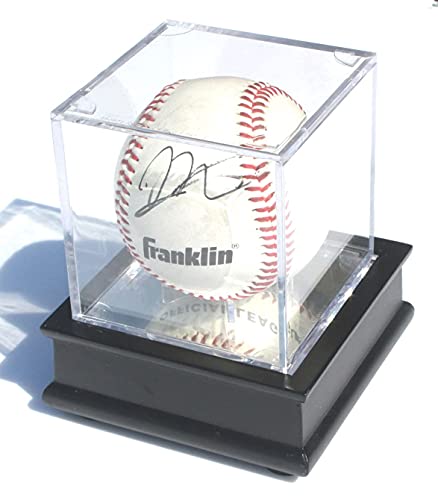 Displaygifts Baseball Display Case Wooden Stand Lacrosse Ball Holder- Pro Graded Uv Protection Cube For A Home Run Or Autographed Ball, Black Stand #TOP1