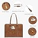 LOVEVOOK Laptop Bag for Women Vintage Leather Work Tote 17.3 inch Large Capacity Computer bag with Clutch Purse for Office, Travel, Casual