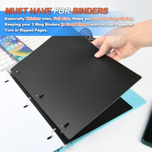 1mm Thick Full Flat Sheet Lifters, Protect Binder Page Sheet for 11x8.5in 3-Ring & D-Ring Binders - 5 pcs - Image 5