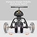 YGJT 4 in 1 Tricycle for Toddlers Age 2-5, Folding Toddler Bike Kids Trike Tricycles with Adjustable Seat and Removable Pedal, Baby Balance Bike Ride-on Toys Gift for Baby Boys Girls Birthday