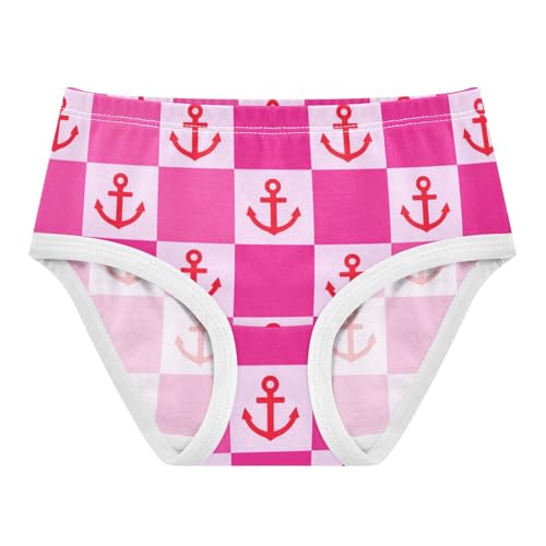Cotton Toddler Girls Underwear Checkerboard Pink White Squares Panties for Girl Funny Briefs Undies Kids 2t