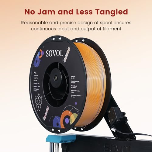 Image of Sovol PLA Filament Silk Tri Color Co-Extrusion 1.75mm, 3D Printer Filament 1kg / 2.2lbs, Shiny Silk Gold Silver Bronze 3 in 1 Coextrusion PLA Material + /-0.03mm