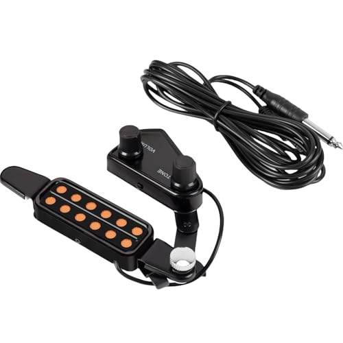 Afilado Agujero Sonido Guitarra Transductor Magnético Con Volúmenes Tono Sintonizador 12 Agujeros Pick-up Guitarra acústica Pick-up