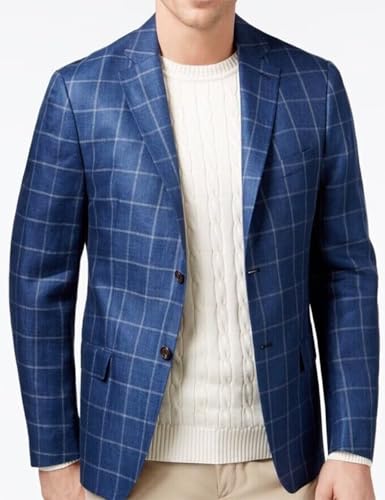 SHUZHXLZANGY Mens Plaid Blazer 2 Button Slim Fit Jacket Sport Coats Casual Blazer for Men Wedding Prom Party4