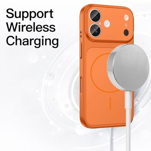 Image of SHINESTAR Converter Case for iPhone 16 | Premium Protective Mag-Safe Cover | iPhone 17 Pro / 17 Pro Max Series Style Design | in-Built Camera Guard | Wireless Charging Compatible - Orange