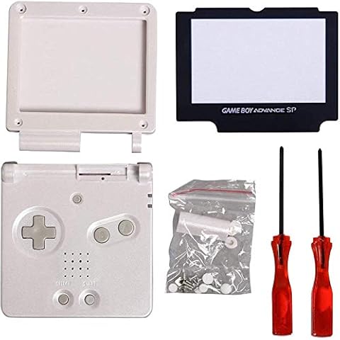 Timorn Full Parts Housing Shell Pack Replacement for GBA SP Gameboy Advance SP (White Pack) Cover