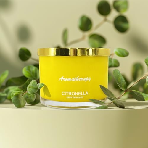 Amastika CITRONELLA CANDLE Outdoor&Indoor, Luxury Soy Candle For Best Gift, Large 3 Wick Jar Scented Candle thumb #6