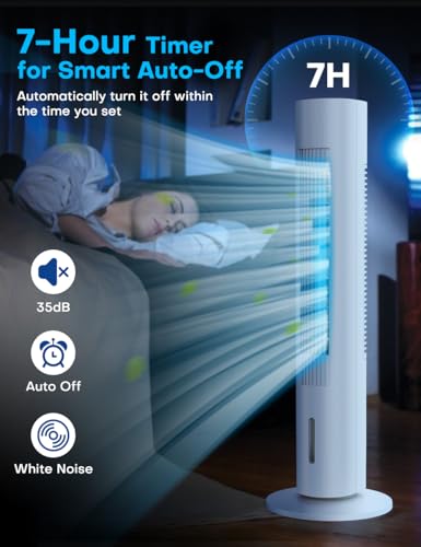Image of MYICY 35 INCH Evaporative Air Cooler, 2025 Upgraded Swamp Cooler Air Conditioner w /Cooling Mode, 3 Speeds, Smart Timer for Auto-Off, 20Ft Remote, 70 Wider Oscillation, Air Cooler for Room Bedroom