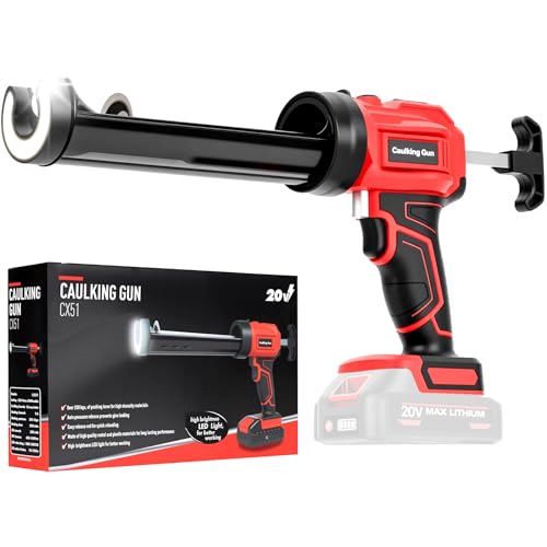 Akku Kartuschenpresse Kompatibel mit Makita Akku-18V 2500N mit LED-Licht 4 Geschwindigkeitsstufen Elektrische Kartuschenpistole Akku Silikonpistole für 300 ml-Kartuschen (Ohne Akku)