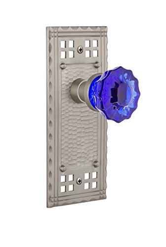 Black Friday - 80% OFF Nostalgic Warehouse 720389 Craftsman Plate Passage Crystal Cobalt Glass Door Knob in Satin Nickel, 2.375 Black Friday - 80% OFF Nostalgic Warehouse 720389 Craftsman Plate Passage Crystal Cobalt Glass Door Knob in Satin Nickel, 2.375