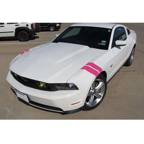 Image of x xotic tech 4pcs Car Fender Stripes Hash Marks KK Vinyl Sticker Universal for Car Truck SUV Auto Bumper Racing Stripe Decal (Pink)