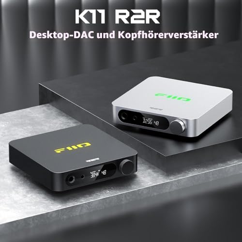 FIIO K11 Compact Desktop R2R Architektur DAC und Kopfhörerverstärker (schwarz)