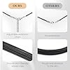 GlasFlength Lederband Kette 6 Stück, Lederkette 1.5mm Gewachste Halskette mit Karabinerverschluss Lederbänder für mit Aufbewahrungstasche Ketten für DIY Armband Schmuckherstellung (Schwarze) #3