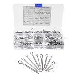 Homoyoyo 420pcs 304 Stainless Steel Cotter Pins Assortment Kit M1 M2 M2.5 M3 Split Hitch Pins Metal Fastener Clips for Automotive Repair Towing and Industrial Use