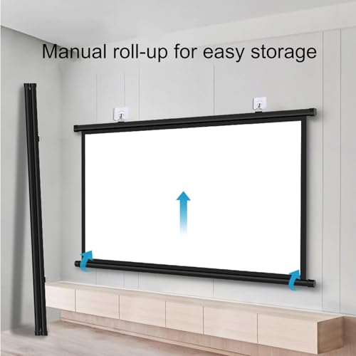 Pantalla Manual Retráctil para Proyector 72 pulg 16:9 miniatura 6