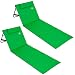 Produktbild Detex® 2X Strandmatte Wetterfest UV-Beständig Gepolstert Staufach Kopfkissen Rückenlehne Verstellbar Strand Badematte Stahlrohr Tragegurt Faltbar Grün