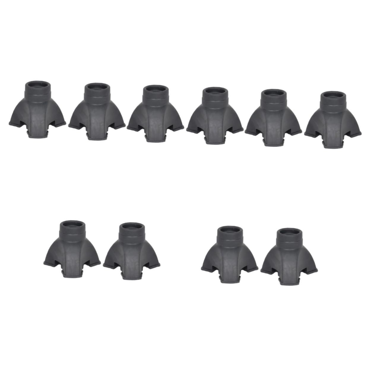 Beaupretty 5 Ensembles Béquilles Poignées Cannes pour Marcher Antidérapant Tapis Patins Antidérapants Pointes De Canne Couvre-Pieds pour Bâtons De Trekking Caoutchouc Black 2 Pièces * 5