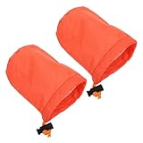 Kichvoe Bolsa para Saco de Dormir de Emergencia 2 Piezas, Compacta y Ligera, Cierre de Cordón, Resistente al Agua, Color Naranja Superficie Plateada, Adecuado para Camping Color Aleatorio