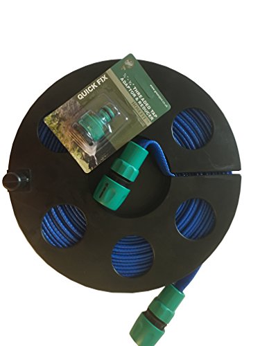 10 mtr Flat Food Grade Hose on UK's Smallest Hose Reel 28 cm X 4 cm
