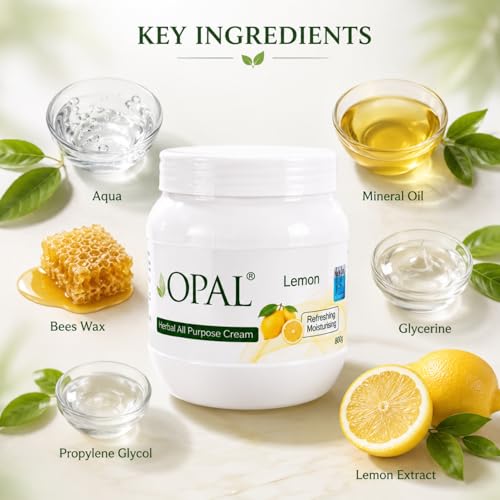 Image of OPAL Herbal All Purpose Cream - Lemon for Deep Nourishing & Refreshing Moisturizing Cream - Hydrating & Revitalizing Skin Care Cream All Skin Types (800g)