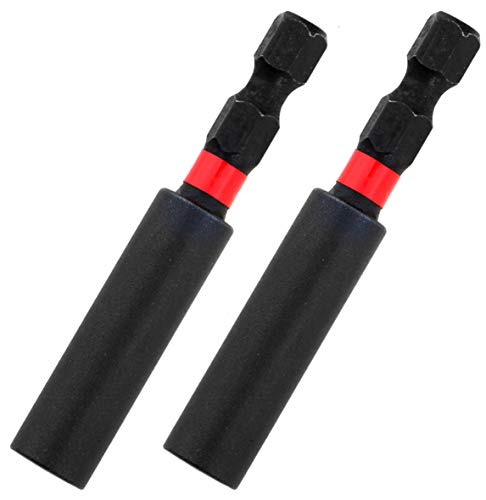 Saxton Impact Duty Srewdriver - Taladro magnético fuerte para brocas de 1/4 pulgadas, vástago hexagonal para Bosch Makita Milwaukee Dewalt etc. (2) Cover